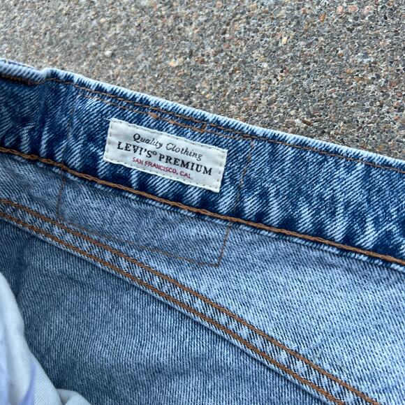 Levi's 511 Slim Fit Premium Jeans American Flag Patch Distressed Peekaboo 36x34 - Picture 8 of 13